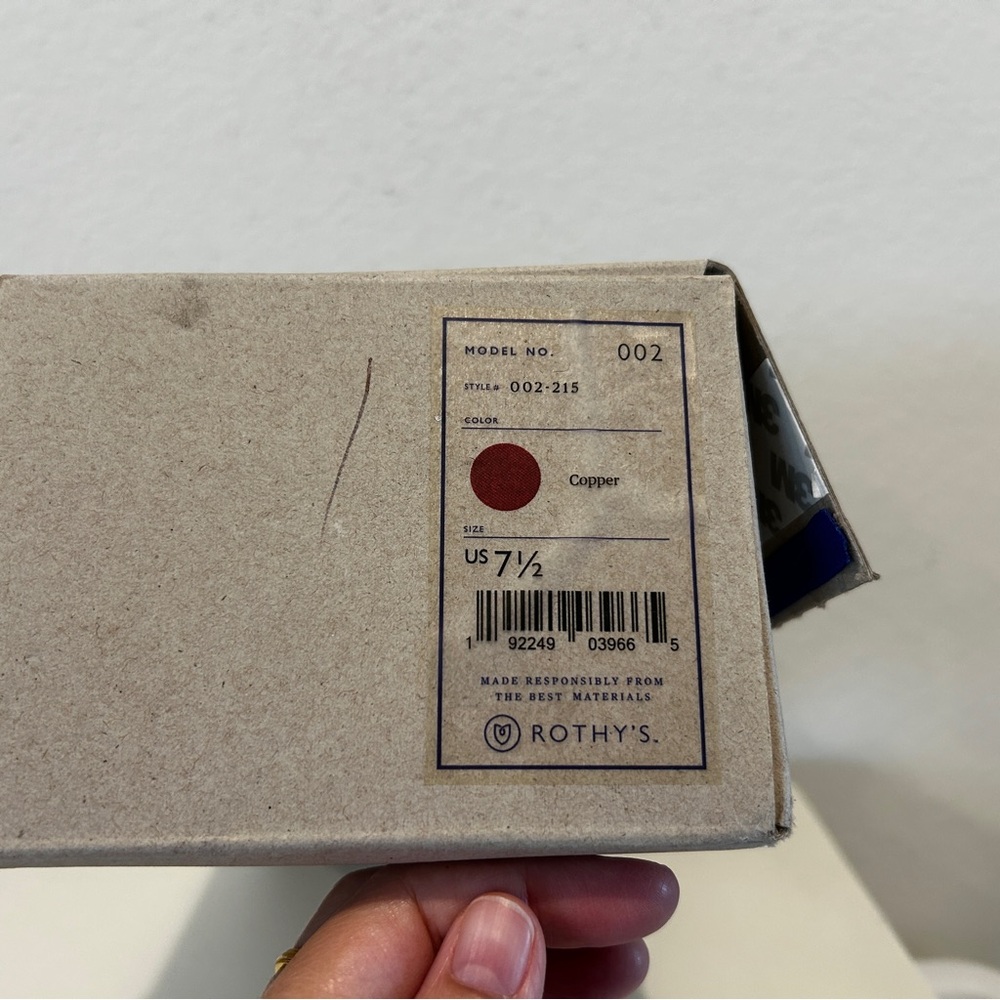 Rothy's The Point Flats in Copper, Size 7.5, New in Box - Picture 8 of 8